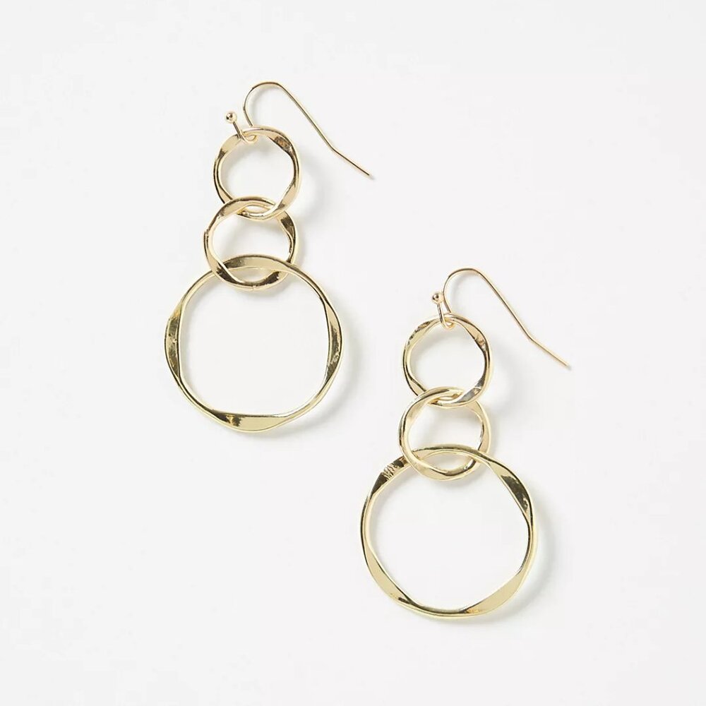 "Atmospheric Hoops" Earrings - Picture 1 of 2